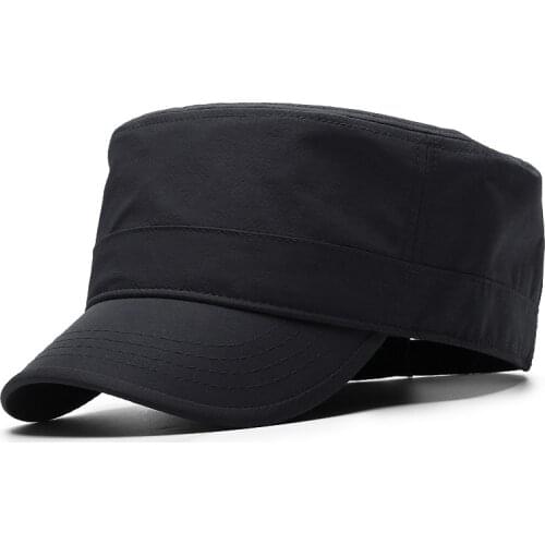 Spring Big Head Man Large Size Thin Polyester Army Flat Cap Men Summer Plus Size Mesh Military Hat 55-60cm 60-65cm