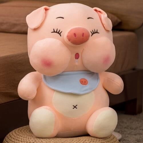 23/40/50CM Cute Fat Round Pig Plush Toys Stuffed Cute Animals Dolls Baby Piggy Kids Appease Pillow for Girls Birthday Gifts