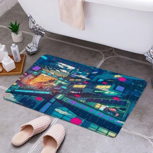 Amegakure Cheaper Anti-slip Modern Area Rugs Living Room Balcony Bathroom Printed Carpet Doormat Hallway Bath Mat