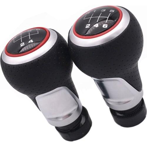 New 5/6 Speed Gear Shift Knob Lever Stick For Audi A4 B6 B7 B8 A6 S4 8K A5 8T Q5 8R S Line Ibiza 6J Seat Leon Mk1 Red Ring