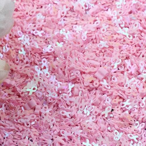 10g Paillettes Pink Ribbon PVC Loose Sequins for Crafts Garment Sewing Decoration Confetti Nail Sequin DIY Accessory Lentejuelas