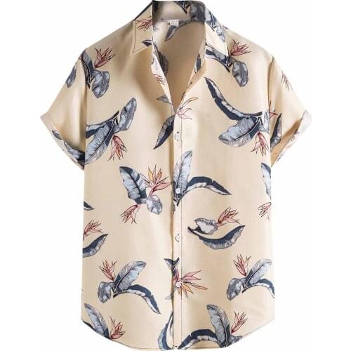 Oversized Shirt Mens Fashion Ethnic Short Sleeve Casual Printing Hawaiian Shirt Blouse T-shirt Summer Comfortable Cool Shirts