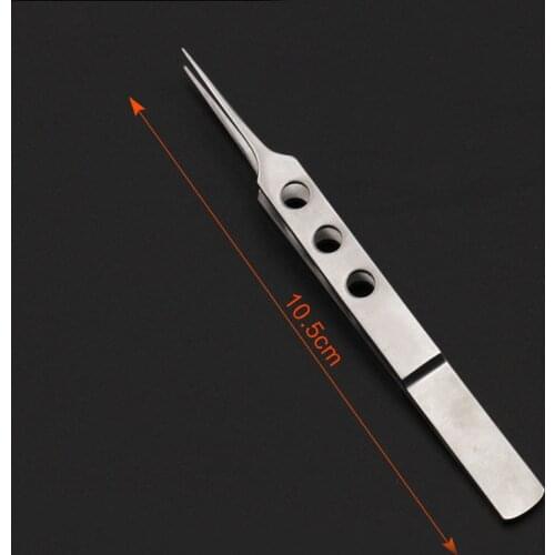 Stainless steel fat tweezers line tweezers double eyelid tweezers 10.5cm plastic tweezers cosmetic tweezers toothed tweezers dou