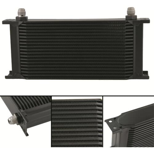2" ALUMINIUM 8AN OIL COOLER - 19 ROW ENGINE OIL COOLER - 3/4"UNF16 AN-8 SILVER