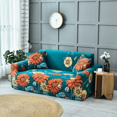 Universal Elastic Sofa Cover Tight Wrap All-inclusive Sofa Covers Slipcovers Floral Feather Printed Couch Cover For Living Room