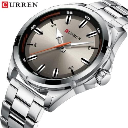 2020 CURREN Brand Waterproof Sports Stainless Steel Watches Men Calendar Analog Quartz Watch Casual Wristwatch Gift For Men Time