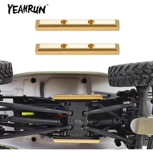 YEAHRUN 1Pair Brass Beam Boulder Bars for Axial SCX24 1:24 RC Rock Crawler Cars Upgrade Parts