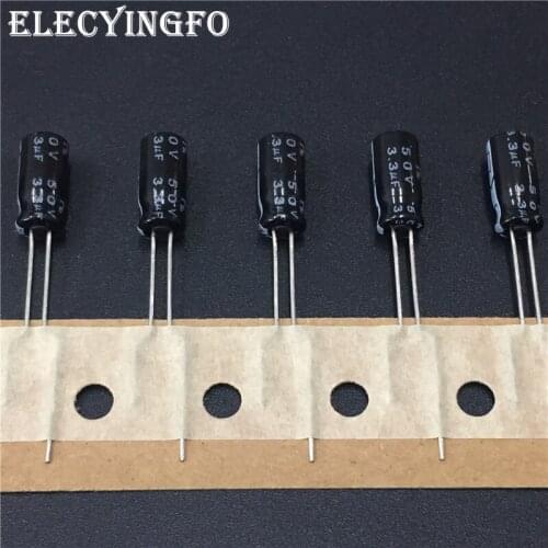 10pcs 3.3uF 50V3.3uf Japan NIC NRWA series 5x11mm 50V3.3uF high quality Aluminum Electrolytic Capacitor