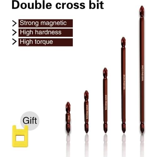 10PCS Double Cross Screwdriver Bit Set ph2 Screwdrivers Bits Precision Impact Driver Magnetic Anti Slip Electric Tool Hex Shank