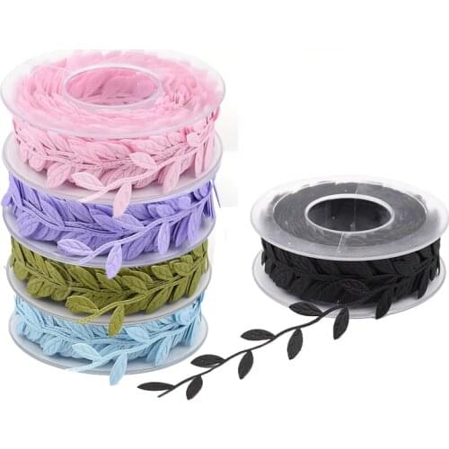 15 Meter/Roll Width 2.5cm Ultrasonic Embossing, Leaf Ribbon, Leaf Lace Decoration, Lace DIY Sewing Accessories
