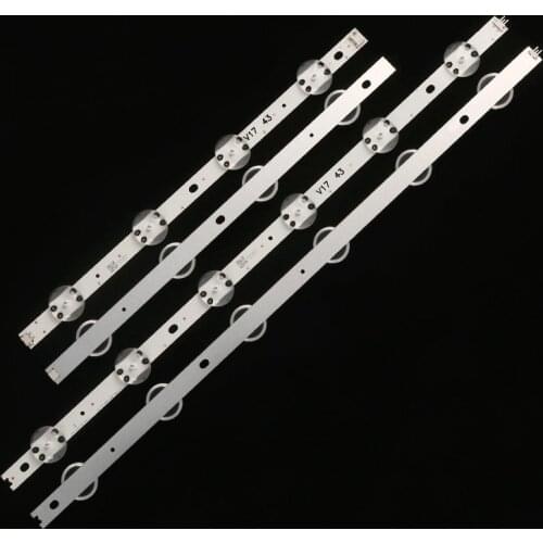 8 unidades por lote, 10 lámparas para LG SUNG WEI55V0 E74739 94V-0 de 43 "V17 art3 2867 TV 43LJ614V 43LV340C 43UJ670V 43UJ6565 4