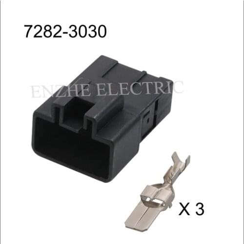 50SET DJ7035Y-7.8-11 car male cable connector socket 3pin Connector automotive waterproof plug include terminal seal 7282-3030