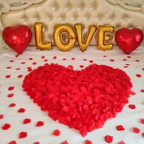 500/1000pcs Wedding-Supplies Rose-Petals Arrangement Hand-Spreading-Petals Wedding-Room Bed Decoration Simulation Petal Marriage