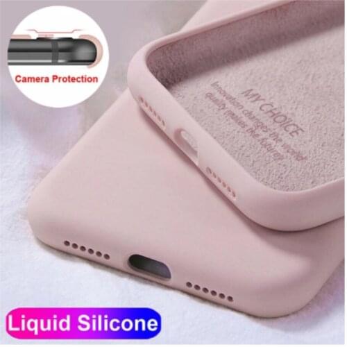 Original Liquid Silicone Case For Redmi Note 9S 8 10 7A 6 5 9A Xiaomi Mi Note7 Lite 8T Pro 9A NOTE8 7Pro Luxury Back Cover