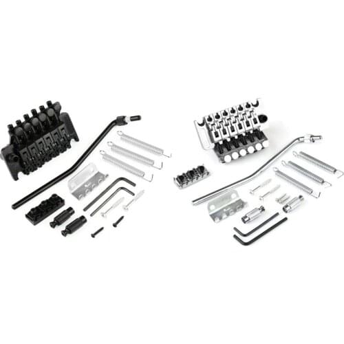 Electric Guitar Tremolo Bridge Assembly Double System Parts 2 Point St Strat Style Guitar Tremolo Bridge Locking System