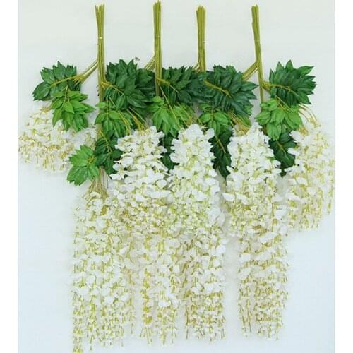 12Pcs Artificial Wisteria Flowers Silk Garlands Home Wedding Party Decor
