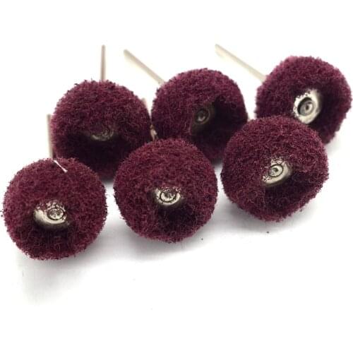 100PCS Green Red Rubber Wire Wheel with Handle Tools for Jewelry Making Polishing Grinding