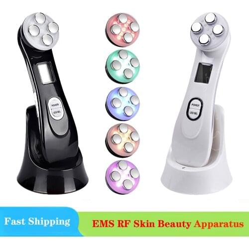EMS Skin Rejuvenation Beauty Apparatus 5 in 1 LED Photon Light Therapy Anti Wrinkle Aging Skin Lifting Tighten Facial Care Tool