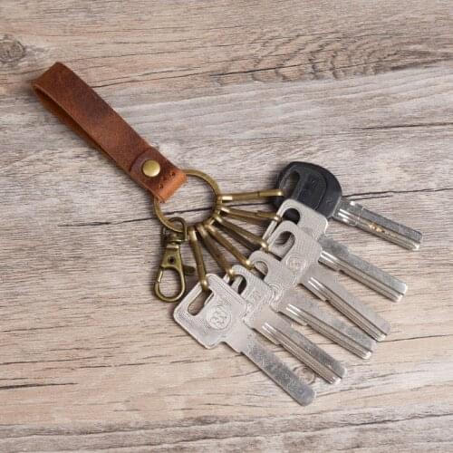 Leather Keychain Car Key Strap Waist Wallet KeyChain Key Chain Lanyard For men Phone Case Wallet Long For Bag Charms