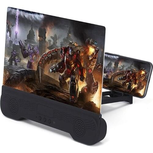 N7MA 14 inch Dual Speakers Screen Magnifier Compatible with All Smartphone Black