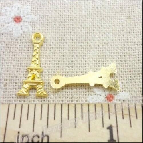 68 pcs Charms Eiffel Tower Pendant Gold color Zinc Alloy Fit Bracelet Necklace DIY Metal Jewelry Findings
