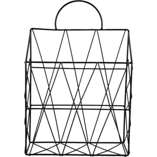 Magazine Holder Hanging Wall Mounted Newspaper Periodical Book Document File Organizer Basket Metal Shelf Storage Container Disp