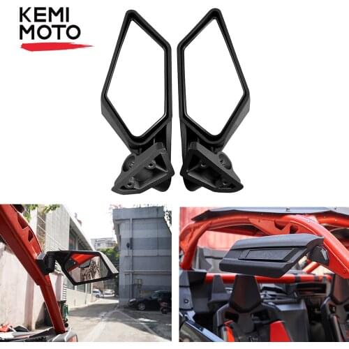 UTV Rearview Adjustable 4x4 Racing Side Mirrors Set for Can-Am Maverick X3 & MAX SSP for Suzuki King Quad 450 Quad 2017-2021