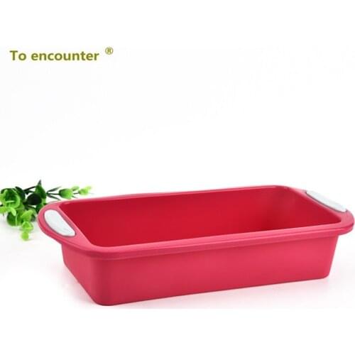 To encounter 30.5*15.5*5.5cm 194G Big Square Quadrate Shape 3D Silicone Cake Mold Baking Loaf Pans DIY Bread Pans Baking Tools