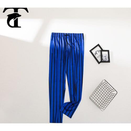 Blue Striped Elastic Waist Pants Men 2020 Summer Streetwear Casual Printing Full Length Plus Size Trouser Brand Loose Japanese