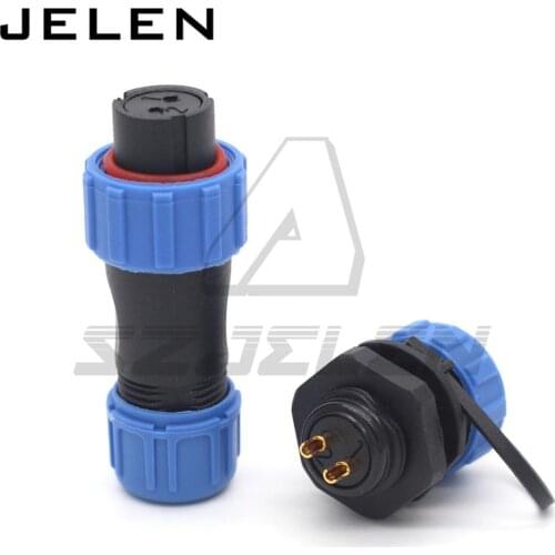 SP13 Connect the power cord family plug socket 2 Pin Waterproof & Dustproof Aviation Connector,IP68,2 pin Plug and socket ip68