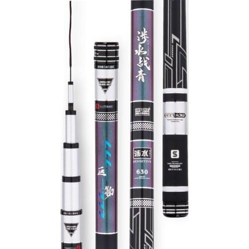 4.5m- 10m Telescpic Fishing Rod 19 Tune Taiwan Fishing Pesca High Carbon Hand Oltas Herring Fish Peche Fishing Tackle Black Pit