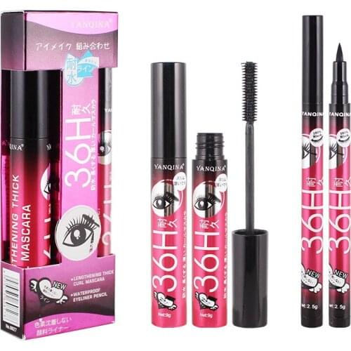 New eyelash 4D mascara Fiber Long Eyelash Silicone Brush Curving Lengthening mascara for eyelashes Makeup Cosmetic Set Wholesale