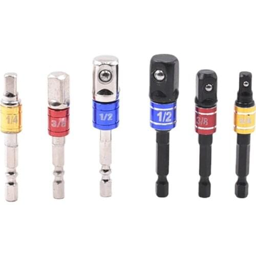3pcs hexagon handle color extension rod electric socket connection conversion tool AD steel ball extension rod three-piece set