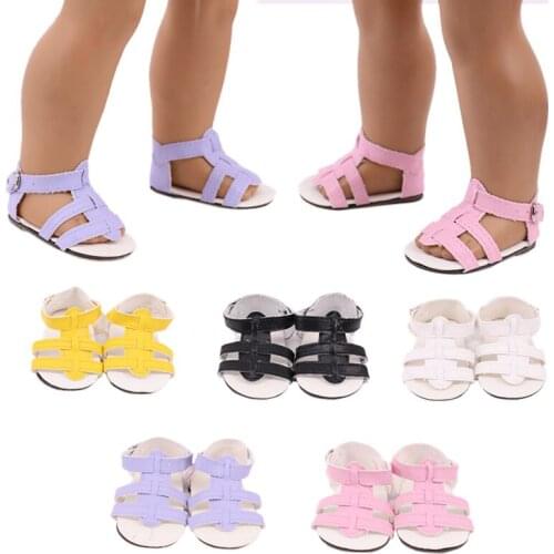 Doll Shoes For 18Inch American Baby Girl Doll Doll Sandals Cross Sandals Simple Style A Gift For The Next Generation