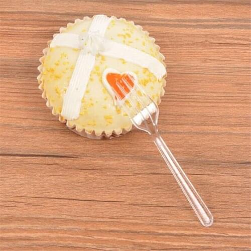 Eating Fork Long Handle Reusable Plastic Disposable Forks Party Picnic Pack Tableware Thickening Food Knife For Eating 95Pcs/set