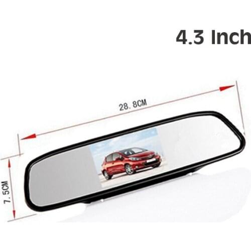 480*234 Resolution 4.3 inch Color TFT LCD Car Rear view Mirror Monitor DC 12V for DVD Camera
