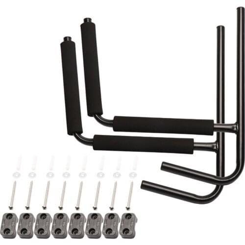 1 Pair 75kg Load Kayak Rack Wall Bracket Holder Hanger Supporter Carrier Storage Wall Brackets Canoe Paddle Surfboard Accessorie