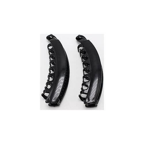 10 Black Plastic Fish Tail Banana Hair Clips Clamp With Teeth 100mm DIY Craft