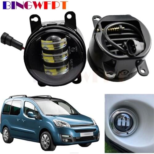 2 X Car LED Fog Light Assembly DRL Daytime Running Light For Citroen Berlingo B9 2012 2013 2014 2015
