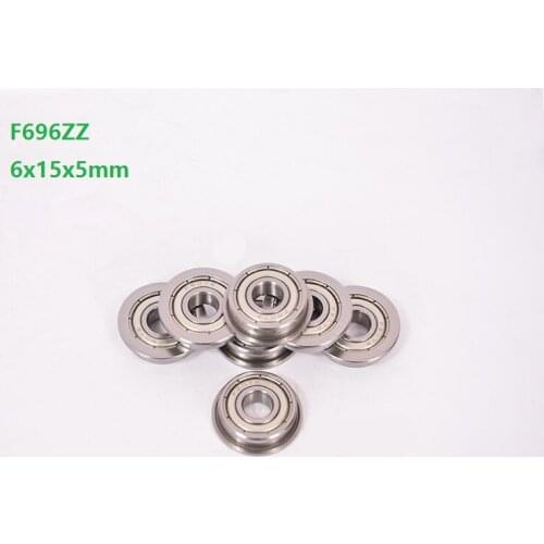 20pcs/50pcs/100pcs F696ZZ F696Z F696 Z ZZ F696-ZZ 6x15x5mm Flange Deep Groove Ball Bearing Miniature 6*15*5mm