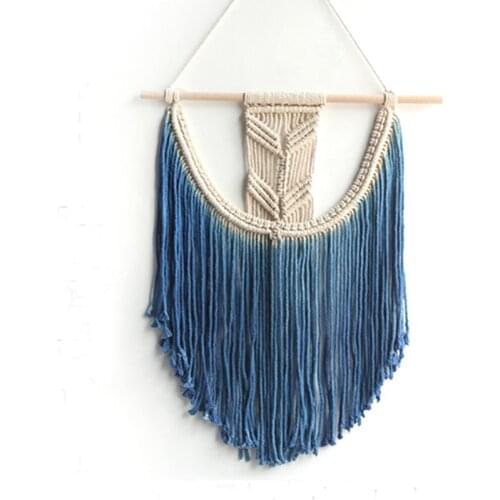 6 Colors Macrame Wall Hanging Tassel Tapestry Decoration Hand-woven Cotton Home Wall Decor Habitacion Adolescente Boheme Casa