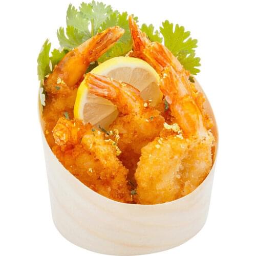 Promotion - Wedding Party Supplies French Fries Chips Dessert, 120ml Disposable Natural Pine Wood Serving Bowl Cup, 50/Pack