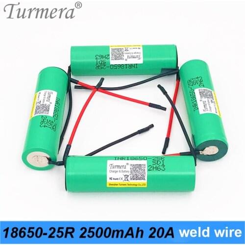 18650 battery 2500mah original 25R INR18650-25R 20a rechargeable 18650 battery for screwdriver tool battery shura welding wire