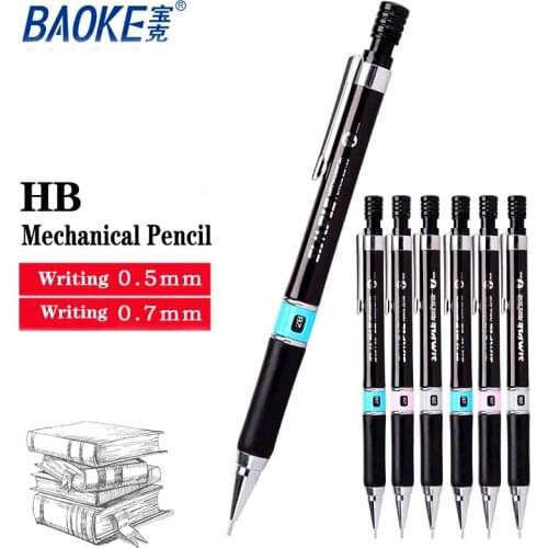 Baoke 1Pcs Automatic Pencil 0.7mm/0.5mm HB Office Supplies Drawing Pen Painting Pencil School Student Mechanical Pencil