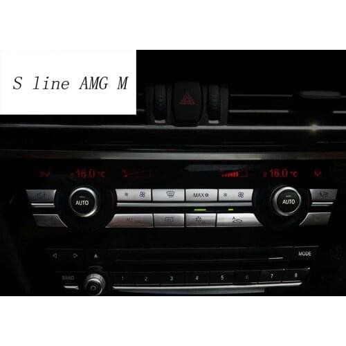 Car styling Control air conditioning CD panel button cover Sitcker for BMW 5 6 7 series F10 F01 F02 X3 X4 F25 F26 x5 x6 f15 f16