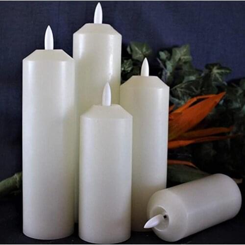 Flameless Candles Eye-catching Decorative Safe to Use Outdoor LED Large Pillar Candle for Festival