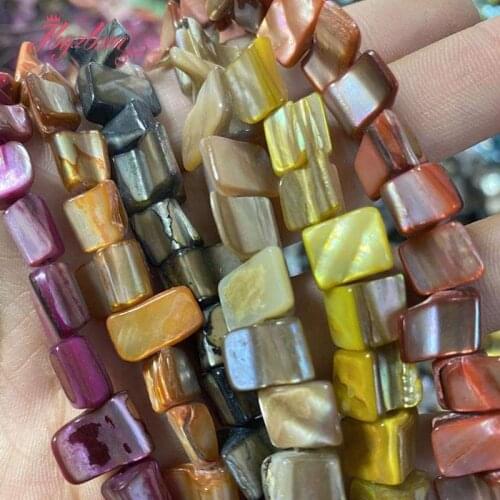 Natural Coin Freeform Shell Loose Natural Stone Beads For DIY Necklace Bracelet Jewelry Making Str 14" Wholesale Free Shipping