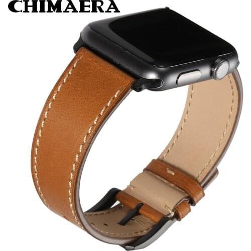 CHIMAERA for Apple Watch Straps Leather Strap for iWatch Series 1/2/3/4 Watch Band Strap 38mm 40mm 42mm 44mm