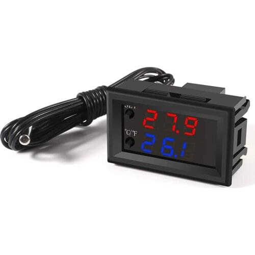 1PCS W2809 W1209WK Digital LED Thermostat Temperature Controller Smart Temp Sensor Board Module 12V DC + Waterproof NTC Sensor