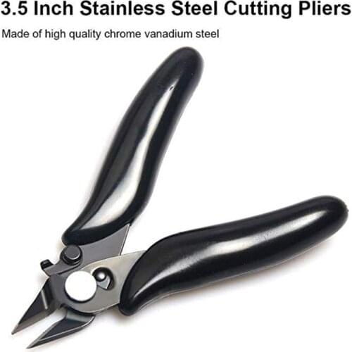 Diagonal Pliers Mini Wire Flush Cutter 3.5 Inch Micro Diagonal Cutting Pliers Wires Insulating Rubber Handle Model Pliers